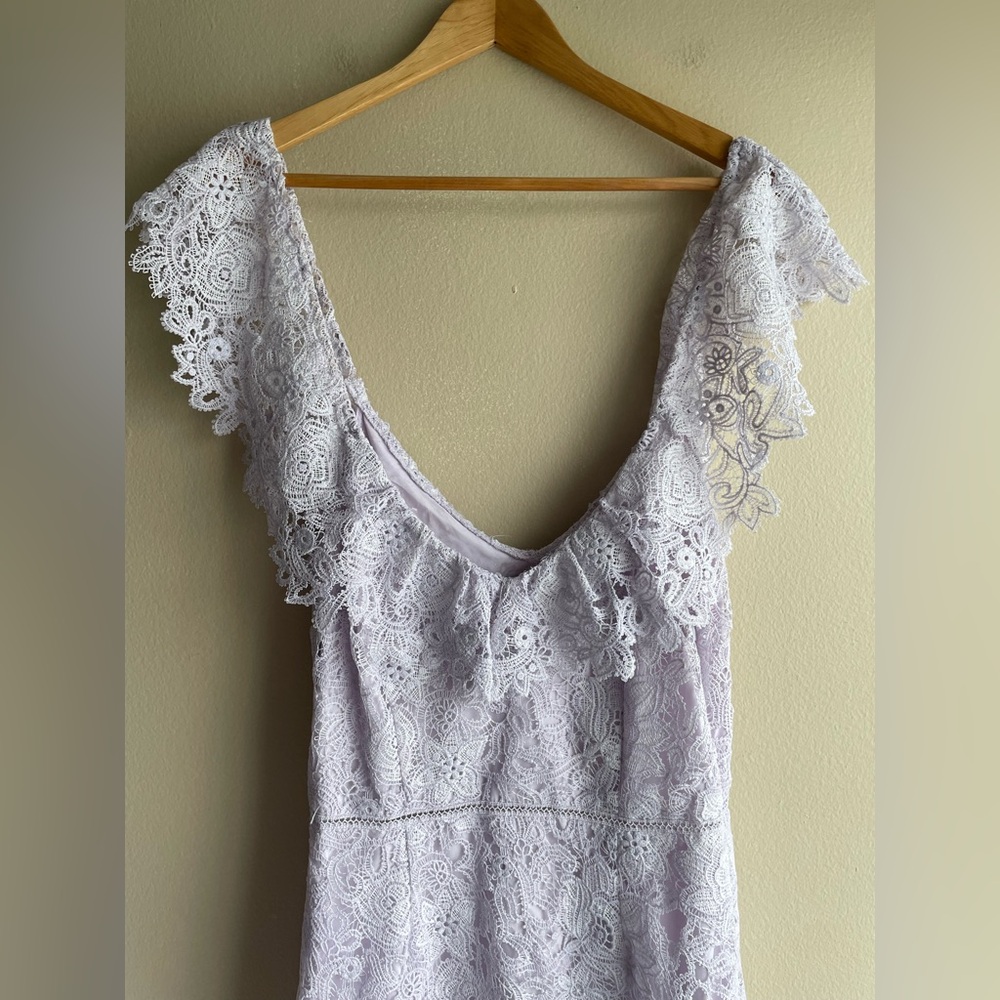Saylor Lilac Lace Purple Dress Size Medium - Picture 8 of 13